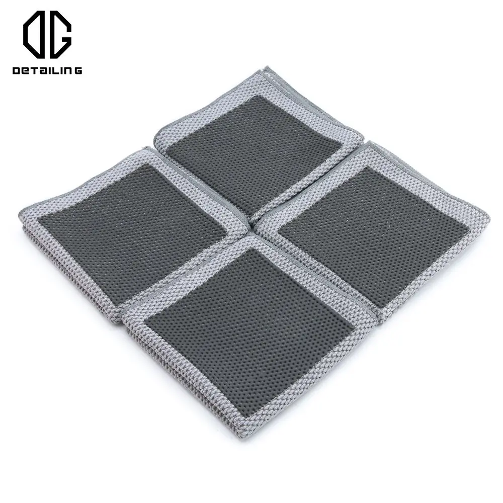 DETAILING 4-Grid Magic Clay Towel Grey Car Detailing Cloth Iron Powder Removal Auto Washing Accessory
