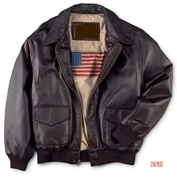 2024 New Autumn Winter Retro Air Force Leather and Fur Integrated Pilot Couple Leather Coat Motorcycle Wool Collar Coat