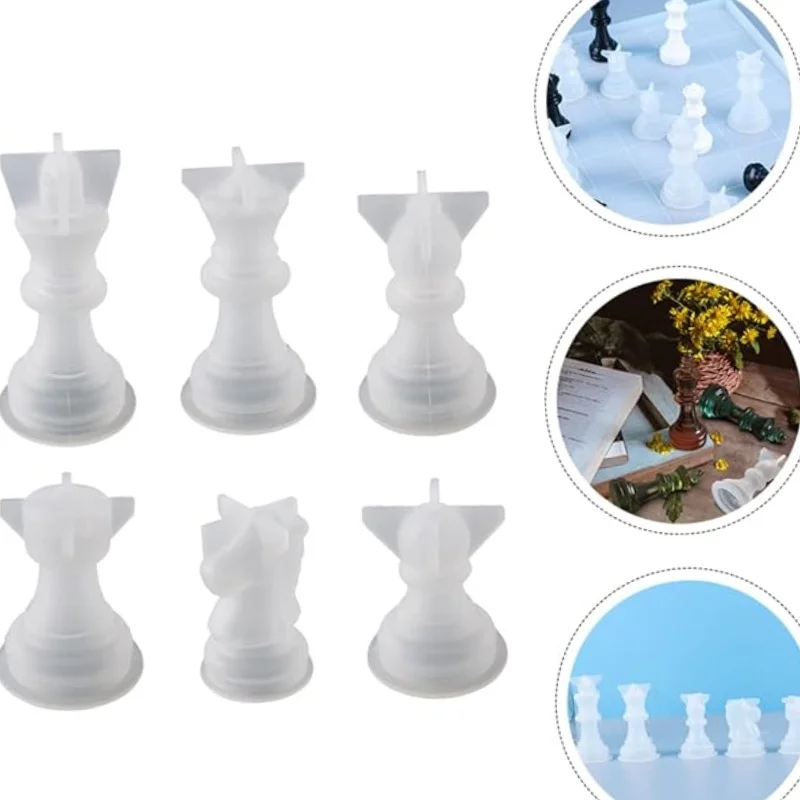 DIY Crystal Drop Glue 3D Chess Chess Checkerboard Epoxy Resin Silicone Mold