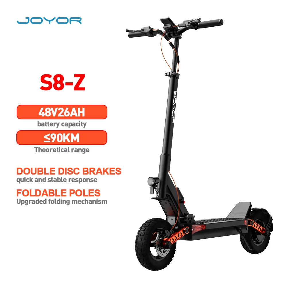 Image of JOYOR S8-Z Elektrischer Mountain-Scooter für Erwachsene mit 10-Zoll-Luftreifen und Faltbarem Design E-Scooter