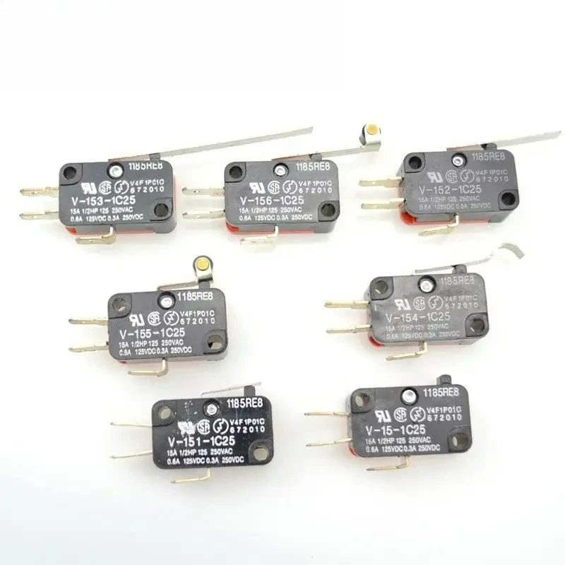 50PCS New Momentary Micro Limit Switch V-15 151 152 153 154 155 156-1C25 0.3A/250VAC