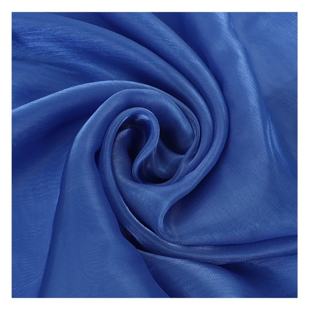 New Water Light Finish Organza Fabric Mercerized Shimmer Tulle Fabric Lightweight Backdrop Curtain Fabric Decoration