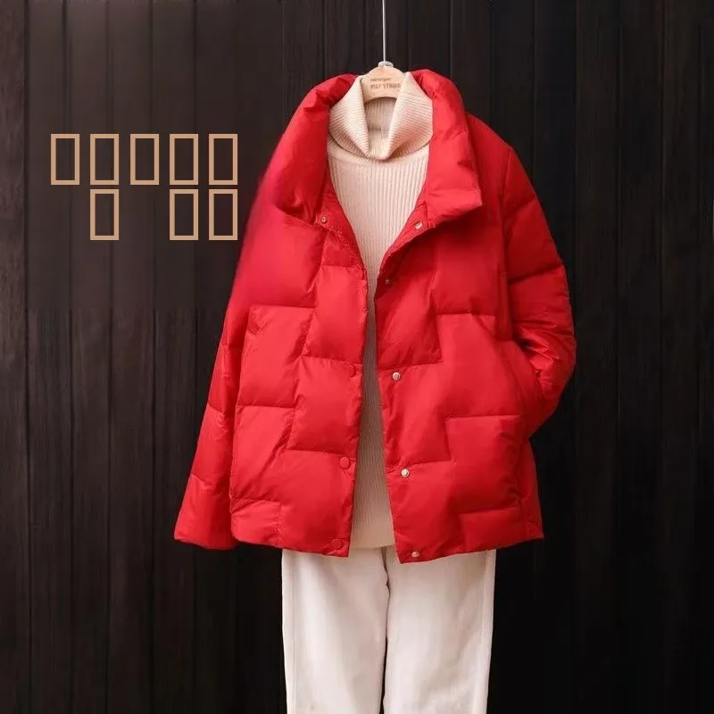 

Осенне-зимняя легкая пуховая куртка из хлопка, ультралегкая модная женская свободная верхняя одежда, трендовое пальто оверсайз