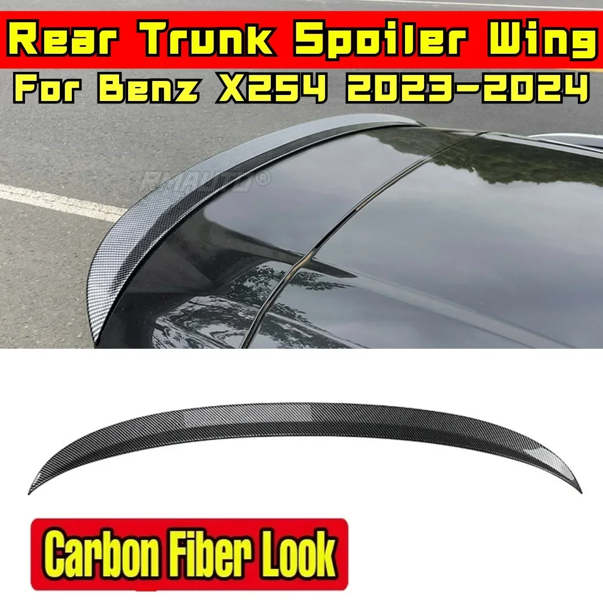 For Mercedes Benz GLC Class X254 2023+ GLC260 300 AMG Rear Spoiler Wing Exterior Part Car Rear Roof Spoiler Modification Part