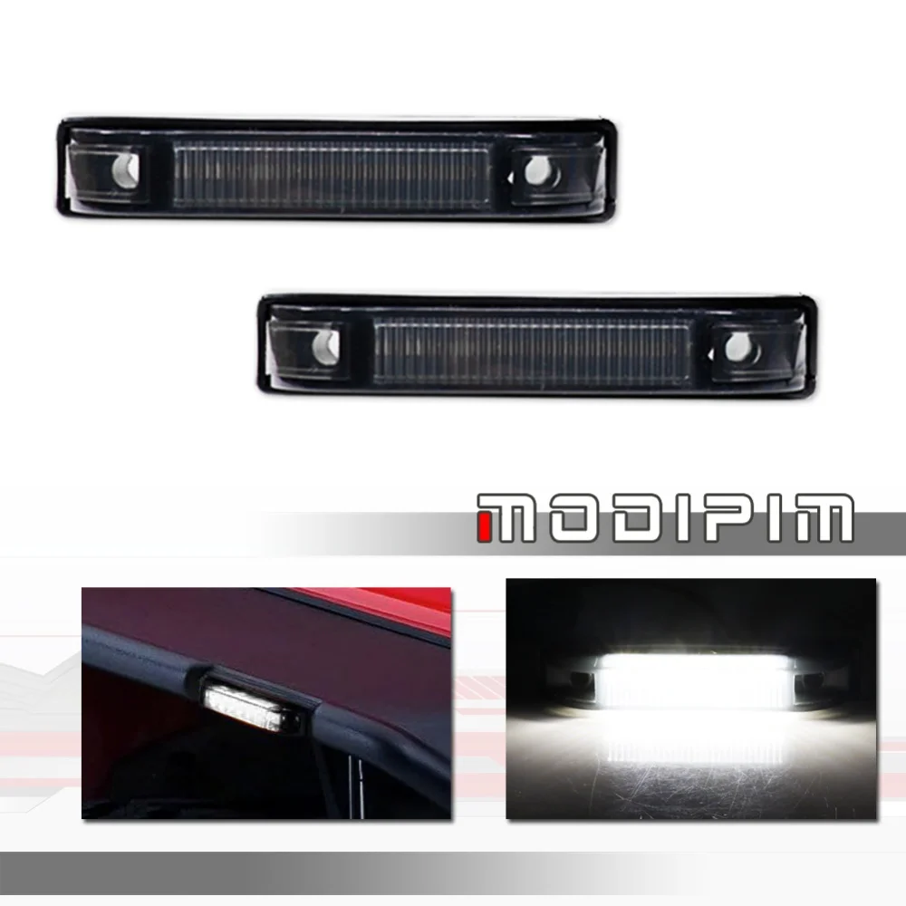 

Car LED Fender Flare Side Marker Lights For Jeep Wrangler TJ JK & JL wil Bushwacker Flat-style Parking/Driving/Turn Signal Light