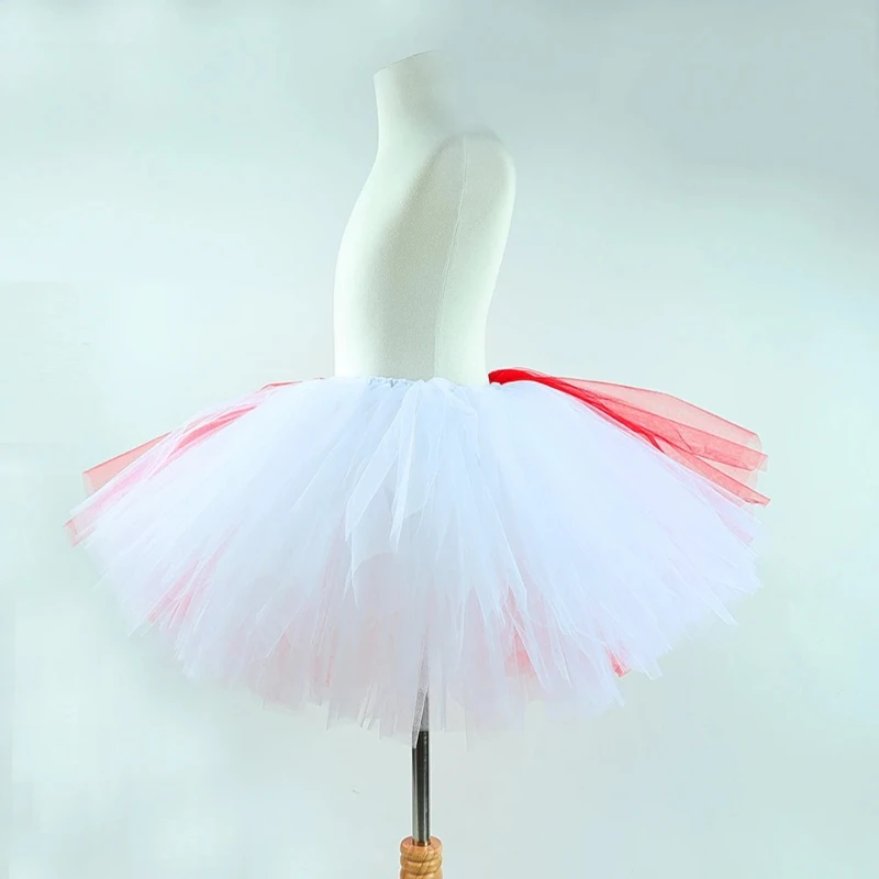 Half Angel Half Devil Costume for Girls Halloween Dress Up Outfit Red White Baby Girl Tulle Tutu Skirt Kids Carnival Party Tutus - view 3