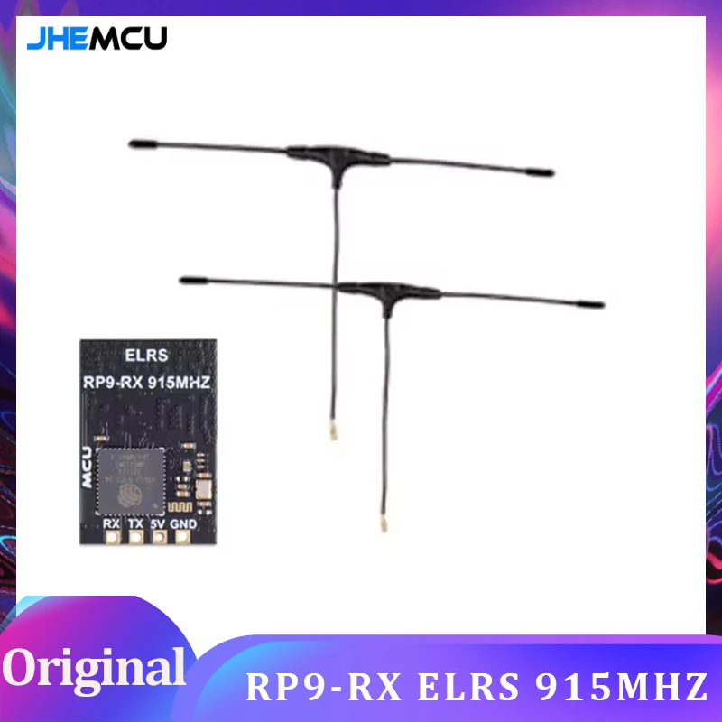 

JHEMCU RP9-RX ELRS 915MHZ Diversity Receiver Built-in TCXO for RC Airplane FPV Long Range Drone