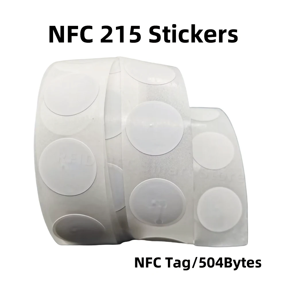 10 個/50 個/100 個 Ntag215 NFC タグ 13.56MHz ISO14443A ステッカー Ntag 215 電話利用可能な RFID 粘着ラベル RFID タグステッカー