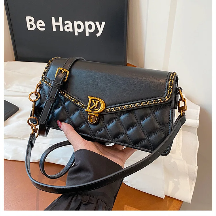 

2025 Hot Selling Diamond Grid Box Bag Women's Niche Fashion Large Capacity Versatile Commuting Bag