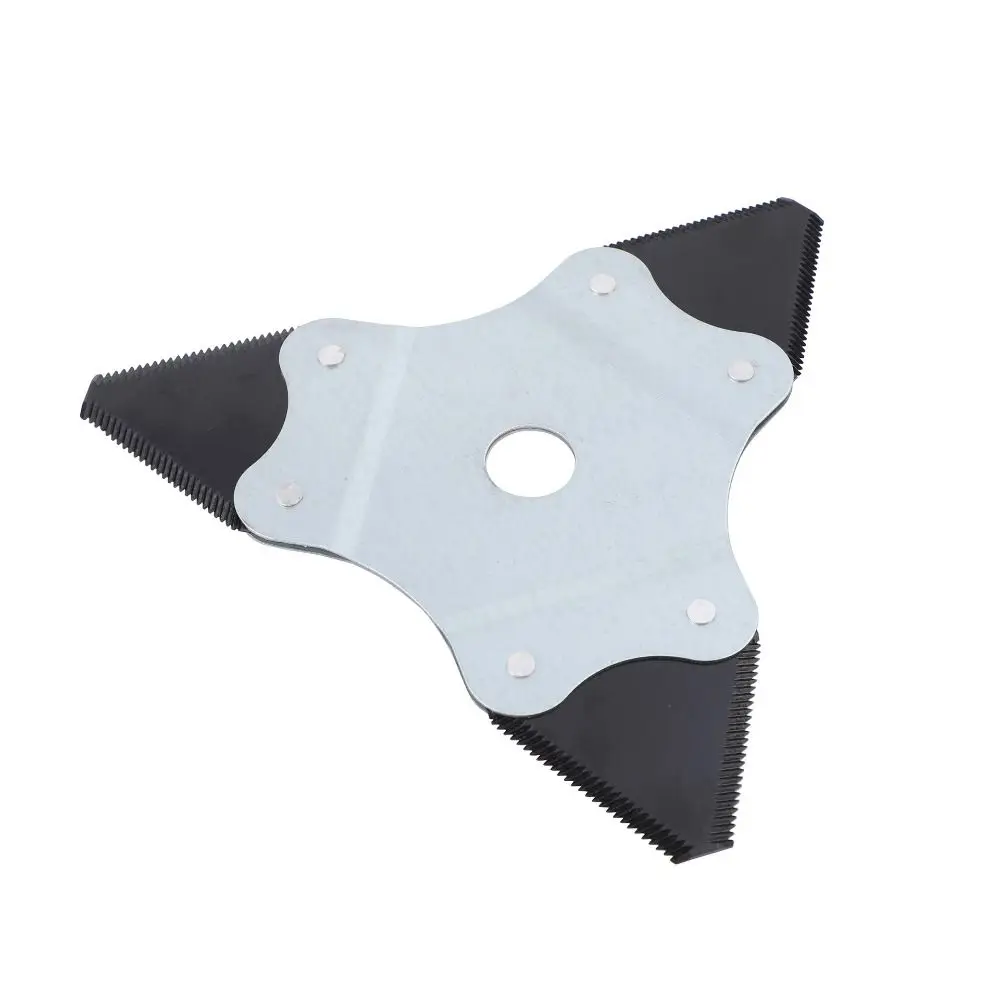 Manganese Steel Lawn Mower Blades Triangular Shape Dual-use Quenched Triangular Blades Serrated Edge Quenched Serrated Blades