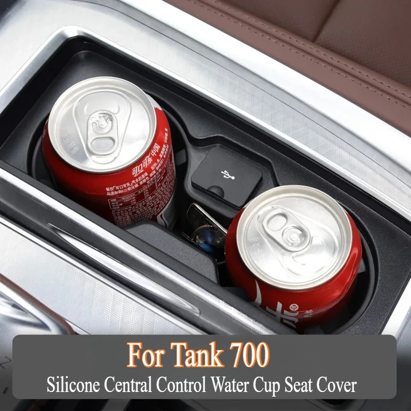

For Great Wall Tank 700 Silicone Central Control Water Cup Seat Cover Non-Slip Mat Car Interior Protective Accessory