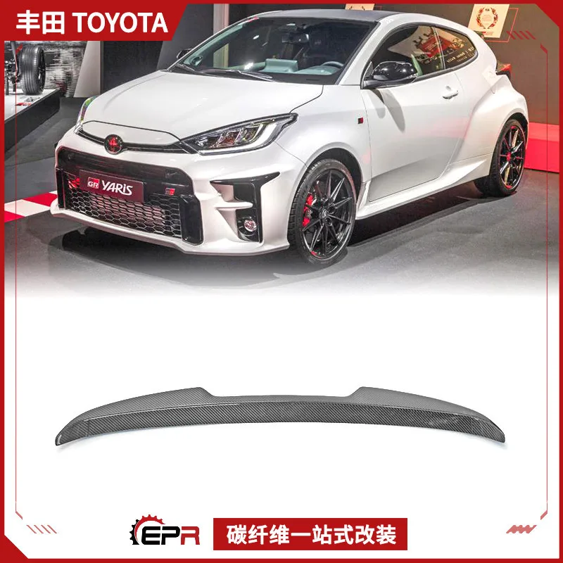 

Подходит для Toyota YARIS Yaris GR, модифицированное углеродное волокно, оригинальное верхнее крыло EPA, спойлер с фиксированным ветровым крылом