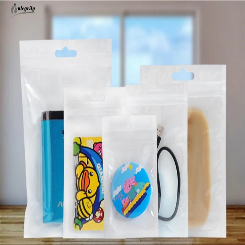 INTEGRITY 1000pcs Various Big Size Self Sealing Plastic Pack Storage Bags Zip Lock Plastic Package Zipper Valve Bag Pouches