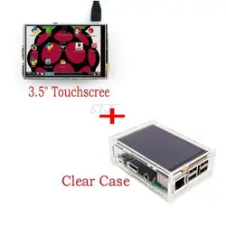 3.5 LCD TFT Touch Screen Display with Stylus for Raspberry Pi 2 Pi 3 + Acrylic transparent Case