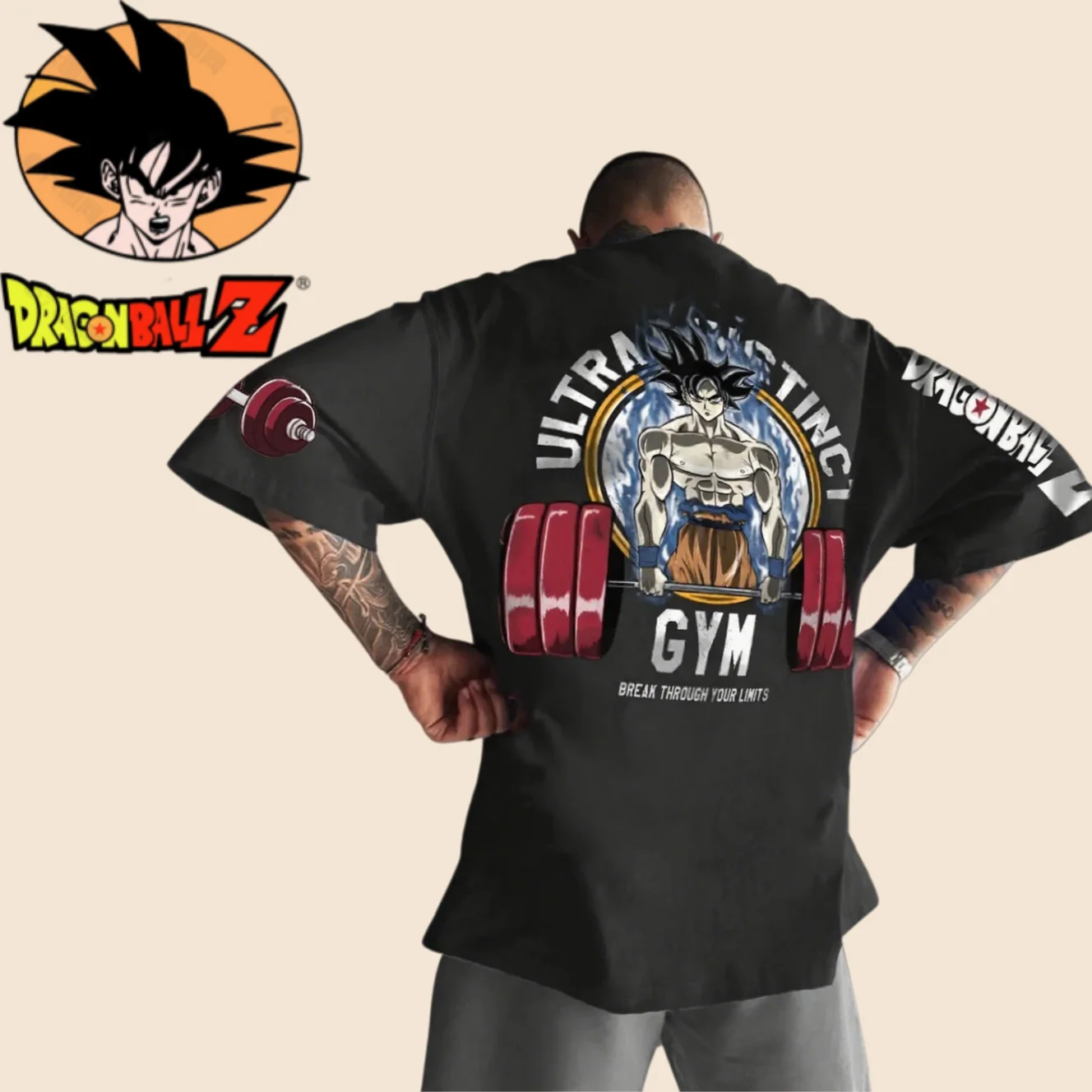 

Dragon Ball Wukong Fitness Pattern T-shirt 2025 Summer Men's Women's Anime Gym Cotton Short Sleeve Casual Top Y2k