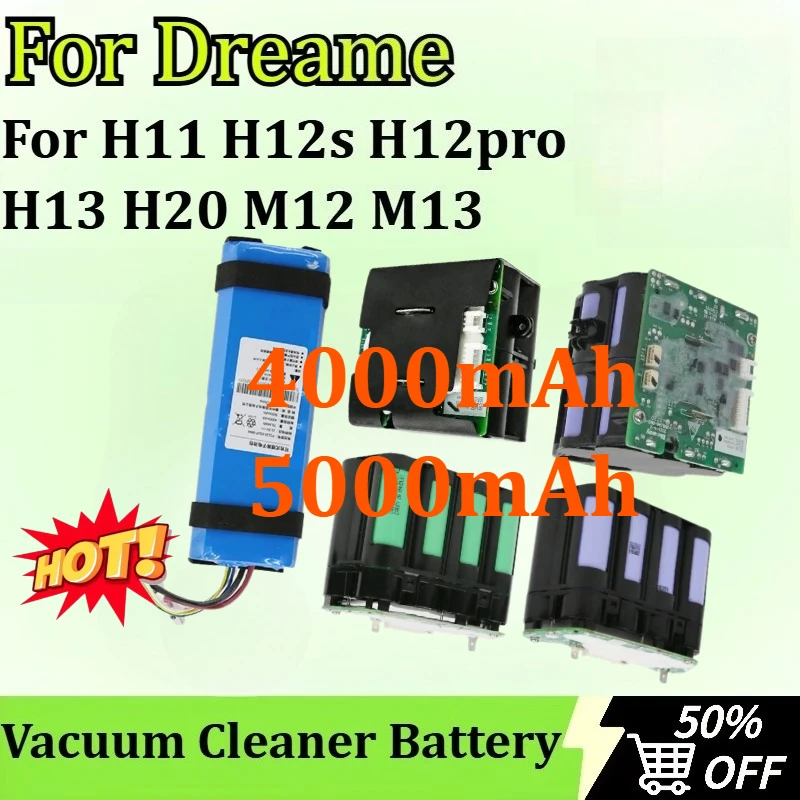 

21.6V Replacement Vacuum Cleaner Battery for Dreame H11 H12s H12pro H13 M12 M13 H20 HHR24A VWV8 Floor Scrubber Accessories Parts