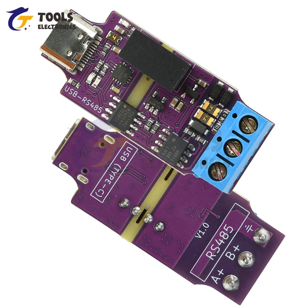 

USB to RS485 Isolated Serial Port Module Auto Commutation 2Mbps High-Speed Communication with Power Isolation & Type-C Interface