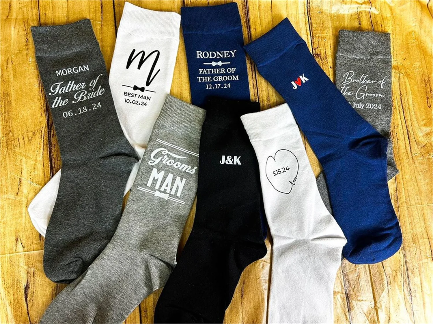 Calcetines de boda de lujo, calcetines para la fiesta de boda, regalos de boda, regalo genial para el novio, novio, marido, padrino de boda, Usher, Pag