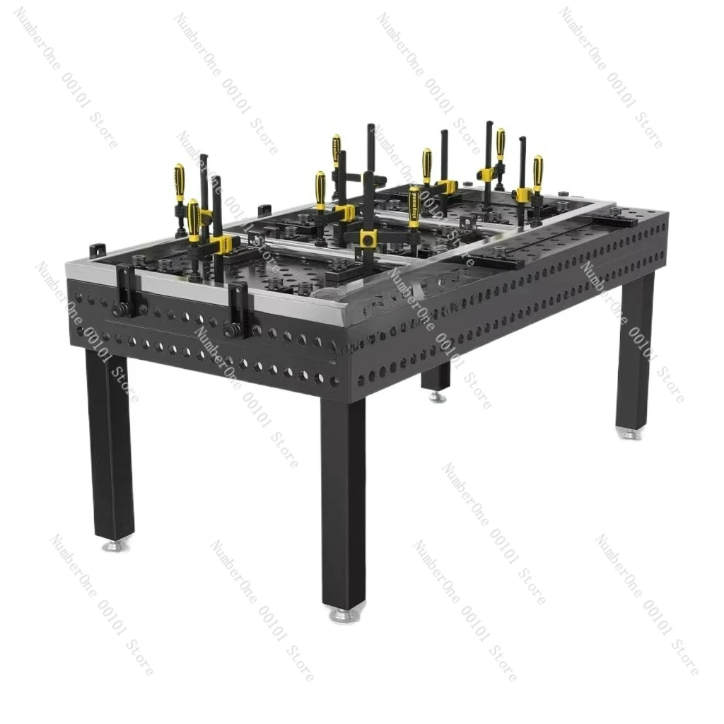 

Cast iron nitriding three-dimensional flexible welding platform Plate plasma nitriding welding fixture Robot welding platform