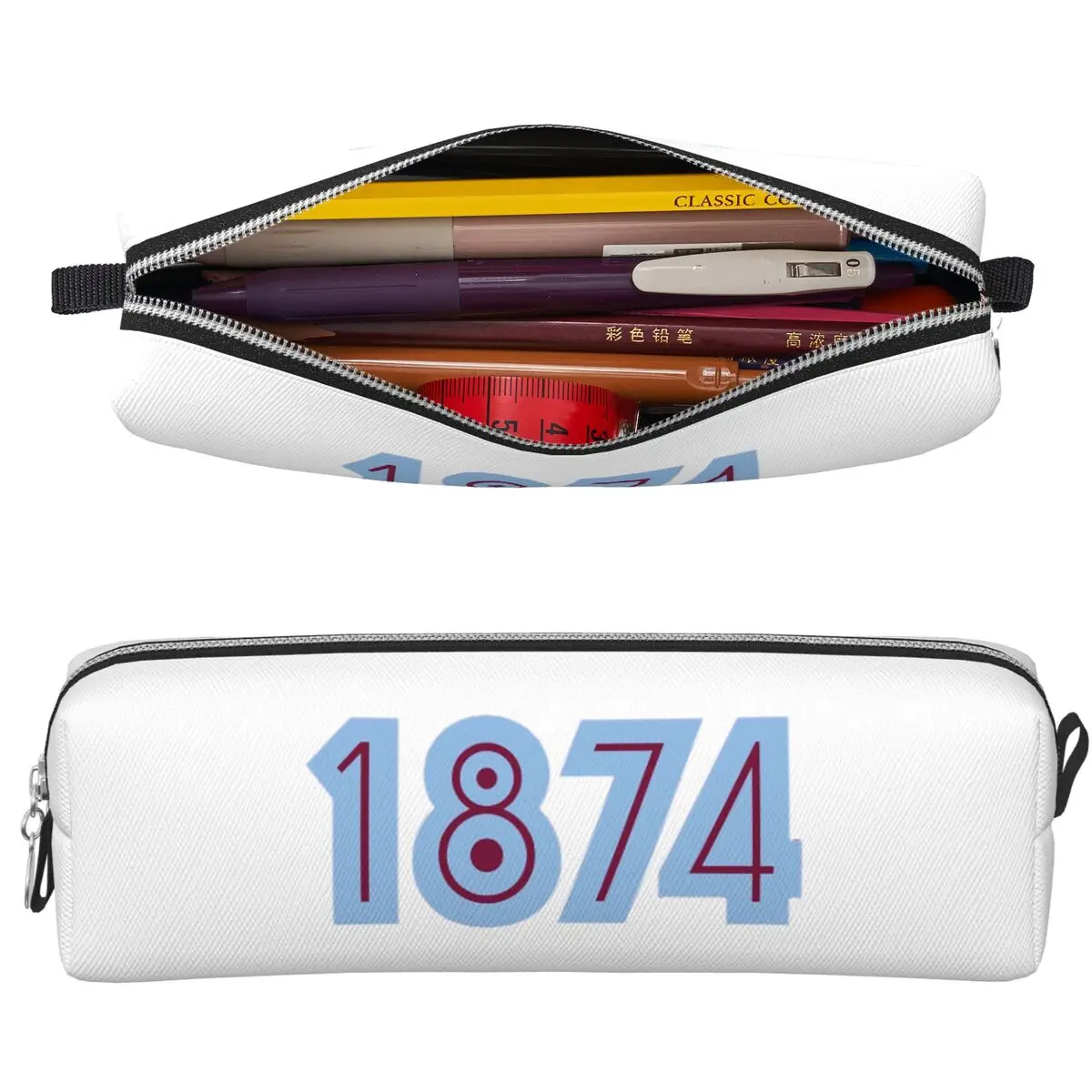 Estuches para lápices Aston Villa 1874, bolsas para lápices de gran capacidad, caja para lápices para niños y niñas, estuche para lápices para la escuela y la oficina, bolsa de cosméticos