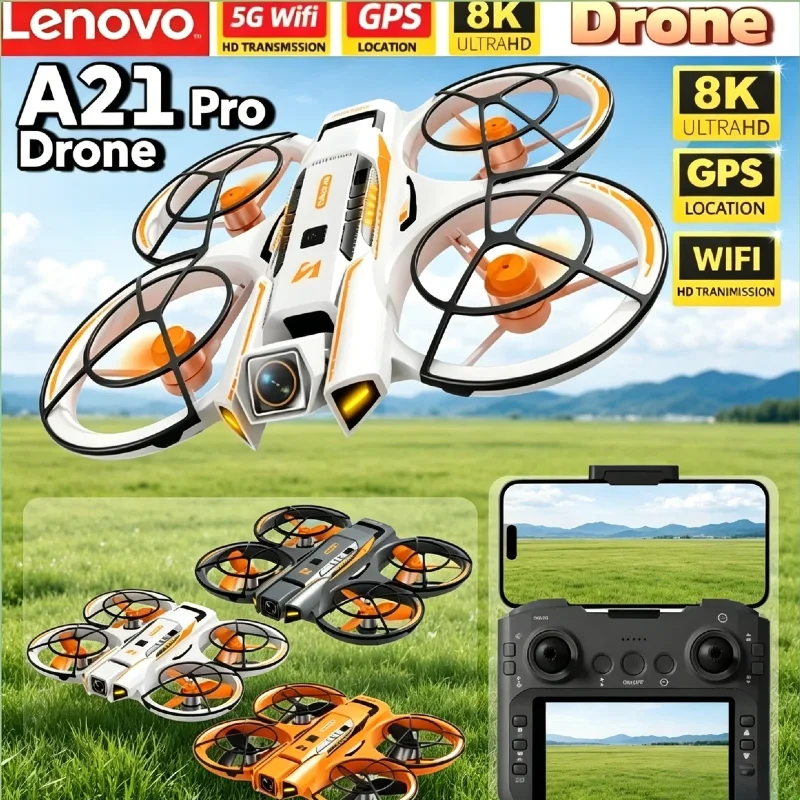 

Lenovo 2026 New A21Pro Drone Professional Aerial Photography 8K GPS 5G HD Camera Remote Control Aircraft Quadcopter Toys UAV