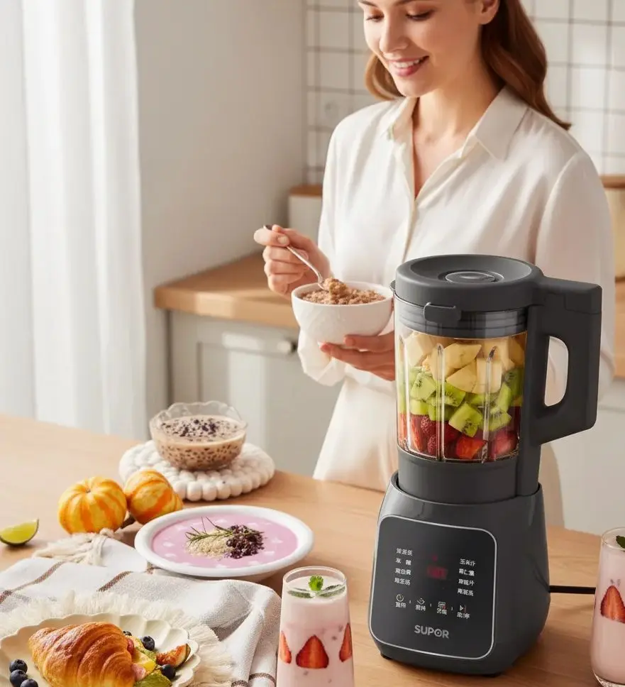 Household Soybean Milk Machine Wall Breaking Multifunctional Fully Automatic Residue Free Easy to Use Kitchen Appliance