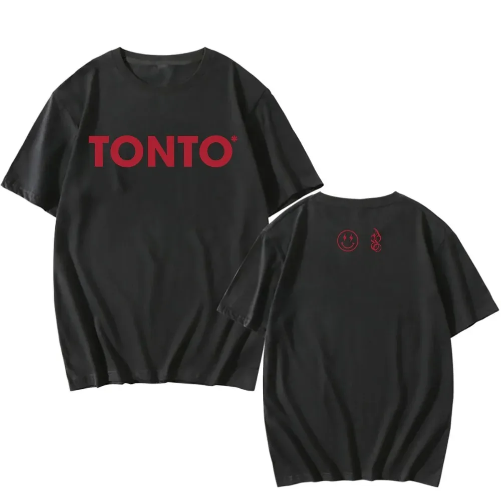 Camiseta TONTO 2026, J Balvin, Ryan Castro, Camiseta de Algodón Suave de Manga Corta Unisex, Cuello Redondo, Ropa Urbana Unisex con Estampado Gráfico