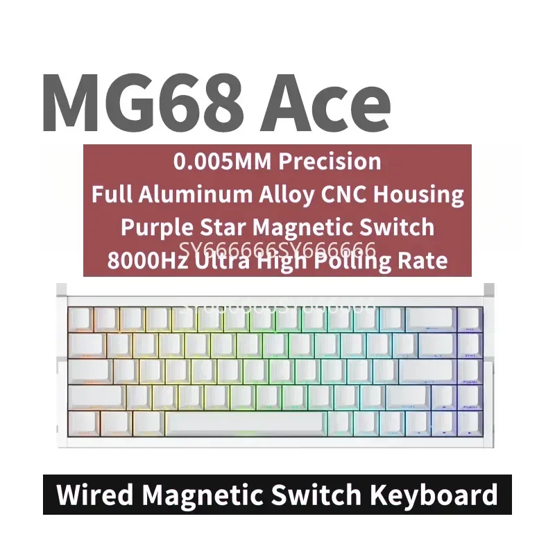 Mechanical Gaming Keyboard For IROK MG68 PRO 8K Magnetic Switch 0.001mm Quick Trigger Hot Swap SOCD Wired Waterproof