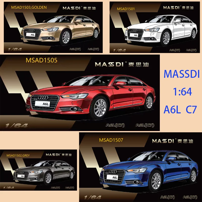 

MASSDI 1:64 A6L(C7) Модель автомобиля из сплава, сувенир, коллекционный предмет, подарок для хобби