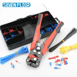 Self-Adjusting Wire Stripper Cable Cutter Kit Electrician Crimping Tool Set With Case Multifunctional Stripping Pliers