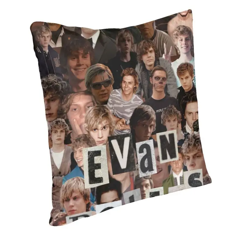 Cool Evan Peters Square Throw Pillow Case Home Decorative 3D Double-sided Printing Actor Star Movie Cushion Cover Living Room