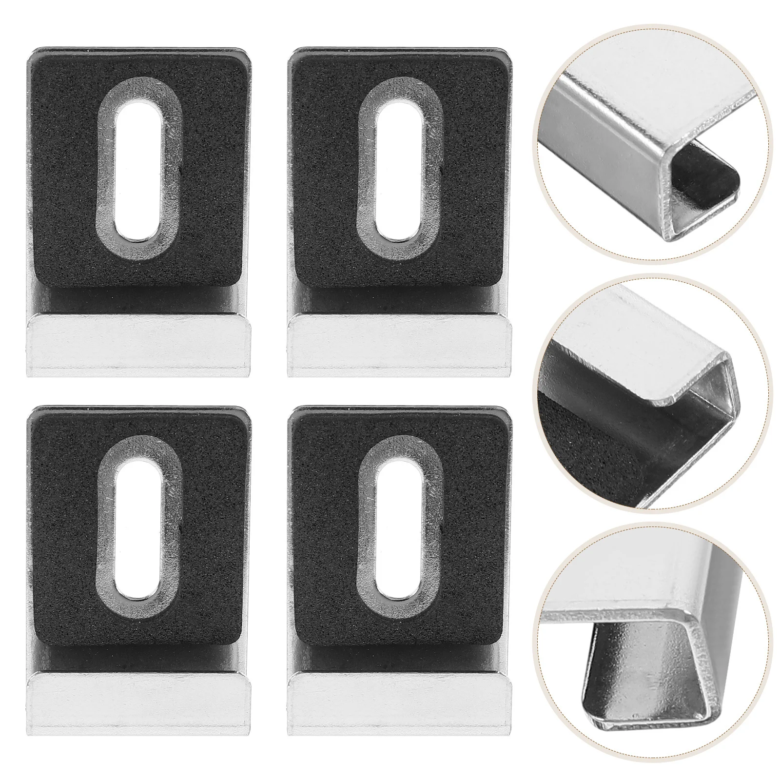 

4Pcs Stainless Steel Mirror Clips Wall Mounting Heavy Duty Holder for Frameless Mirror Retainer Hanging Hardware