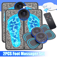 Electric EMS Foot Massager Pad Feet Acupoints Muscle Stimulation Improve Blood Circulation Relief Pain Relax Massage Mashine