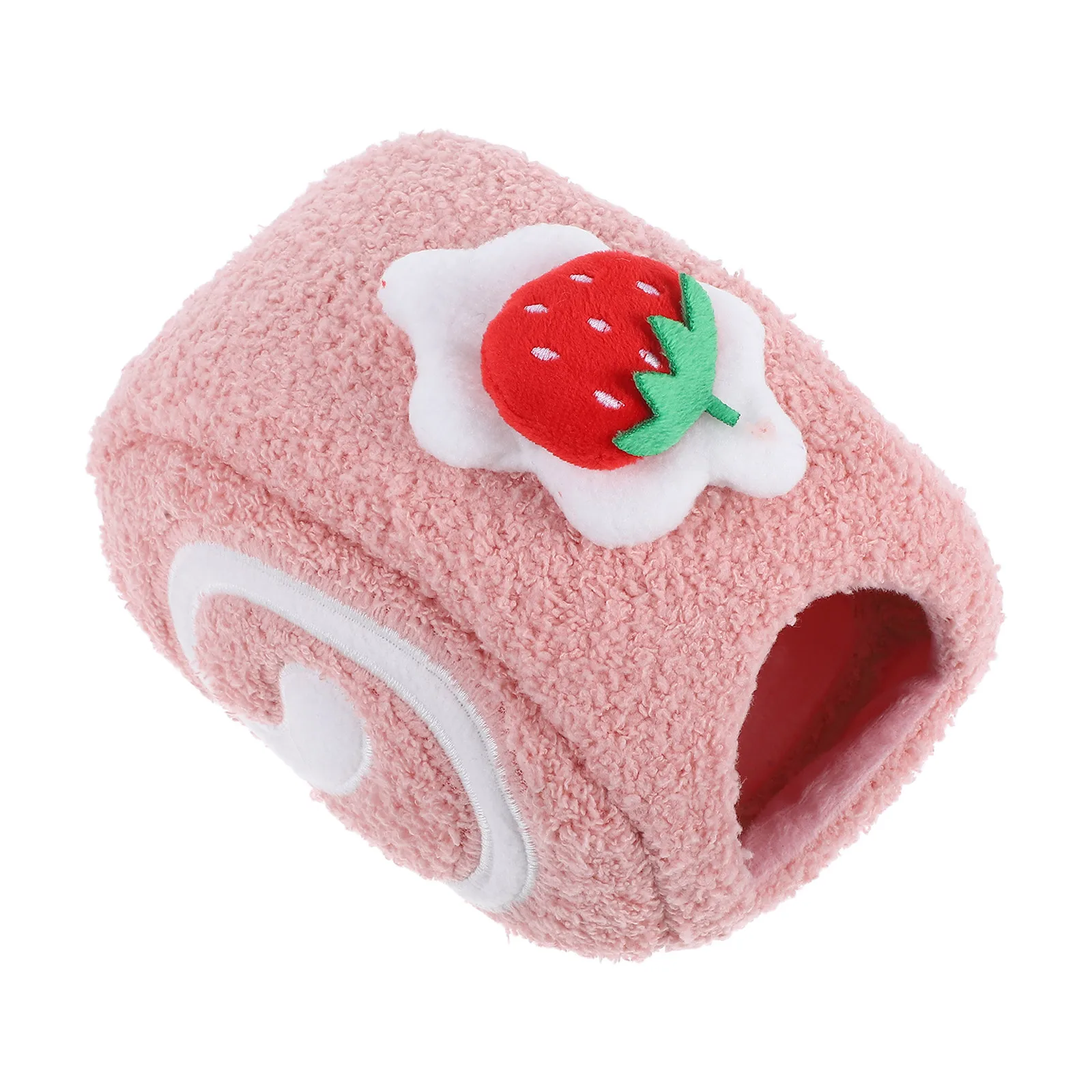 

Hamster Cotton Nest Warm Bed House Swiss Roll Design Hideaway Shelter for Small Pets Pink Cozy Sleeping Cave Pet Bed