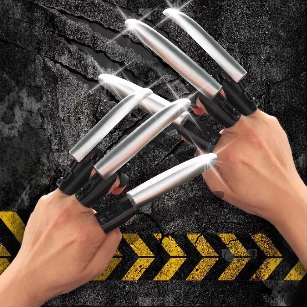 Marvel Wolverine Retractable Claw Finger Ejection Claw Weapon Cosplay Prop Decompression Toys Adult Children'S Birthday Gifts