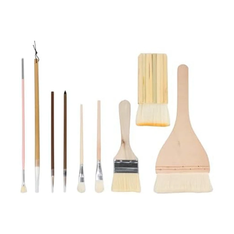 

Pottery Glaze Brushes Ceramic Brushes 9 Different Shapes Artist Brushes Art Brush Set Oil Painting Canvas