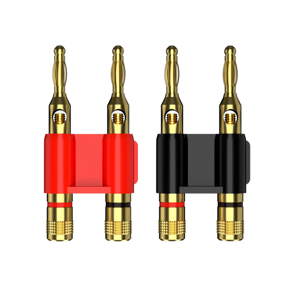 

Gold Plated Banana Plug Connector Speaker Plug with Dual Terminals for Speaker Digital Multimeter Power Strip