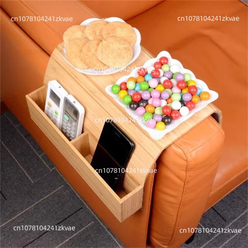 Black sofa armrest tray table with most popular designs bamboo couch organizer with cup holder Black Couch Tray For Arm