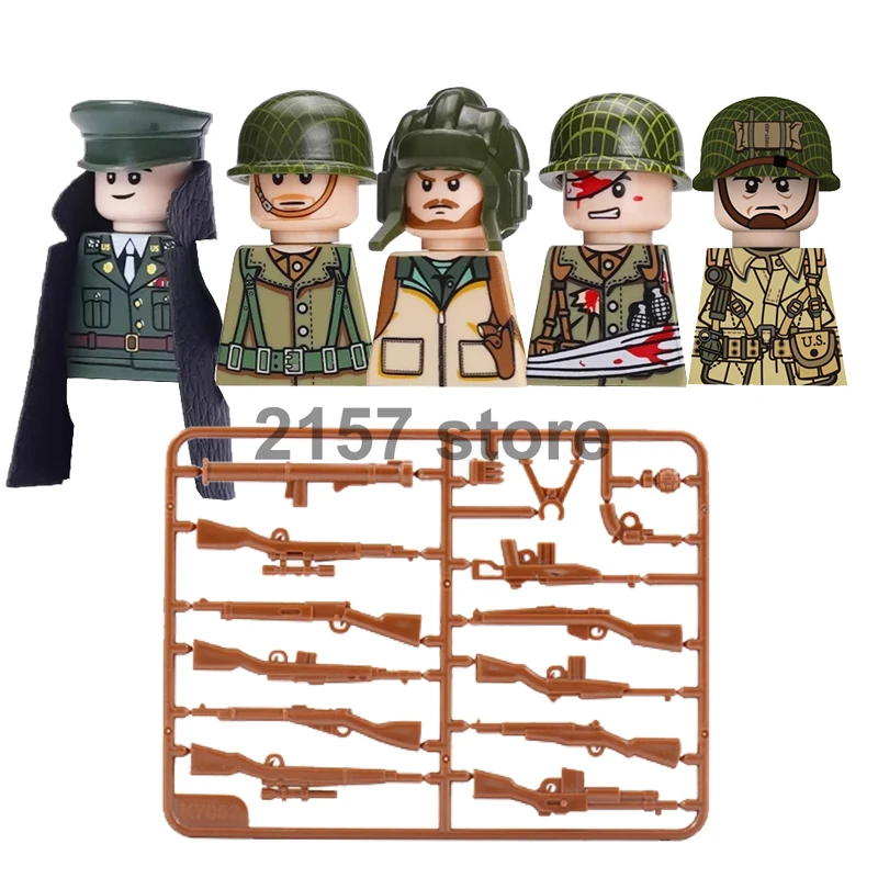 الولايات المتحدة المحمولة جوا 101ST أرقام الجندي اللبنات ضابط حرب فيتنام الجيش المحارب المشاة العسكرية بندقية الأسلحة الطوب لعبة Z009 #5