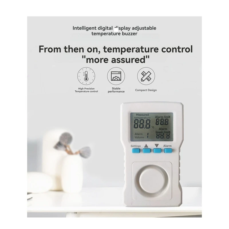 Digital Temperature Tester Temperature Monitoring Tester Temperature Monitor High Accuracy US Plug