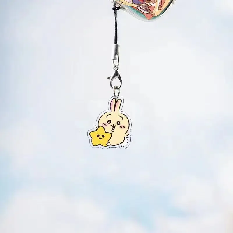 سلسلة هواتف محمولة من Chiikawa أدوات هاتشيفير ы ЭК USAGI  سلسلة بدلاية للهاتف المحمول شخصية كرتونية لطيفة هدية صغيرة