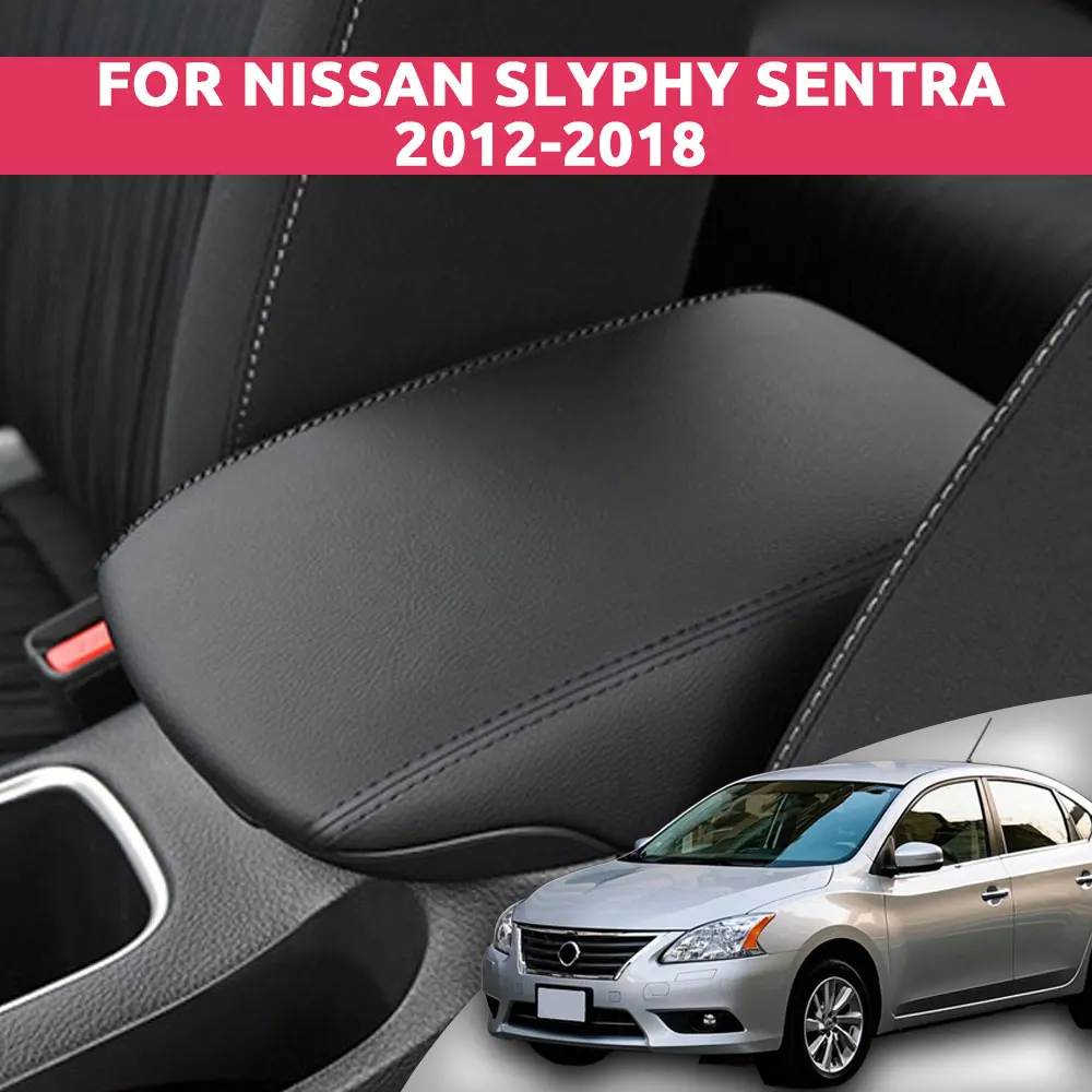Housse d'accoudoir de voiture en cuir microfibre, pour Nissan Sylphy Sentra 2012 – 2018 |   Intérieur de voiture d'isolation thermique anti-déchirure adaptée à l'OEM