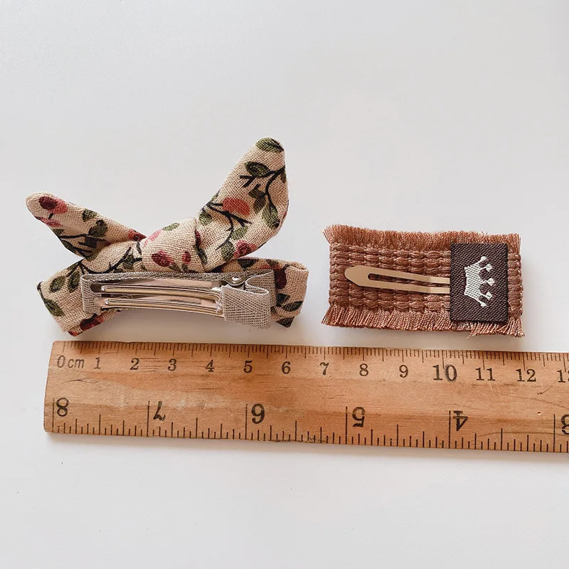 

Autumn Wool Knit Baby Hair Clips 2Pcs Kawaii Bow Barrettes for Girls Hair Accessories Headwear