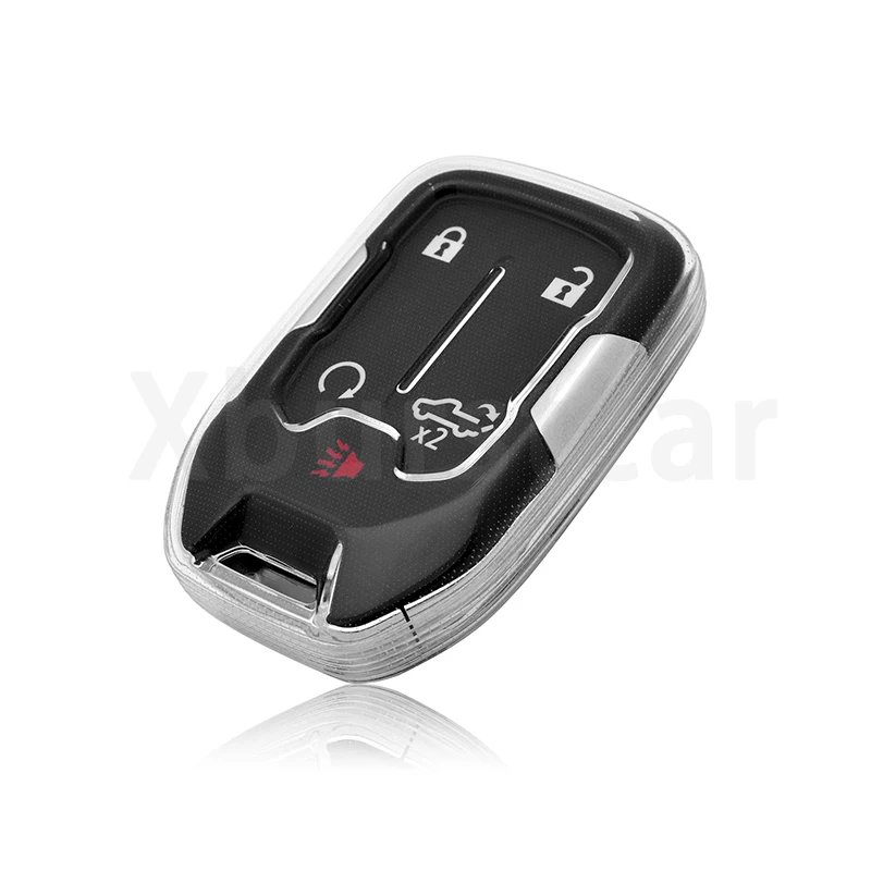 Transparent TPU Shell Fob for CHEVROLET Silverado GMC Sierra 1500 2500HD 3500HD Terrain Acadia Car Remote Key Case Cover