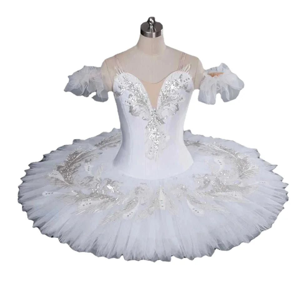 Classic Professional Ballet Tutu Adult Kids White Swan Lake Pancake Tutu Ballerina Party Dance Costume Ballet Dress Girls Women