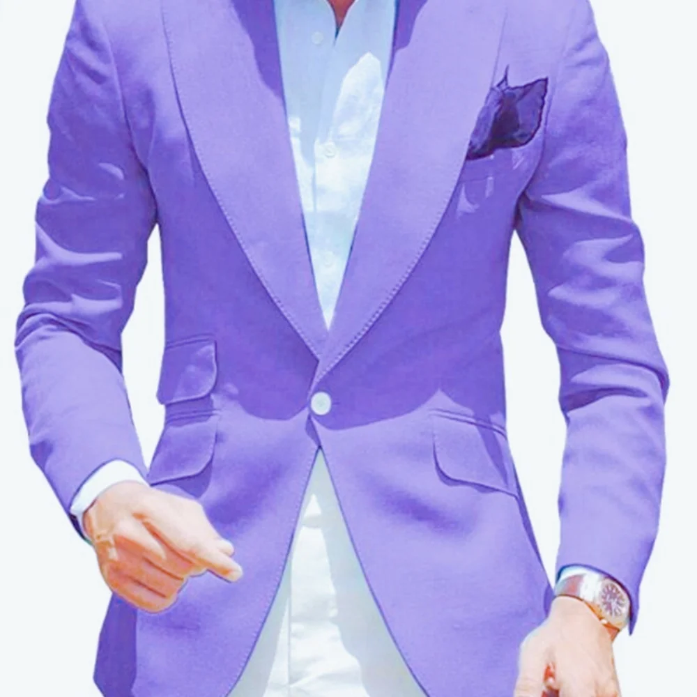 Blazer voor heren Peak Revers Single Breasted Dinerjack Elegant Roken Slim Fit Pak Eén jas voor bruiloft/zakelijk