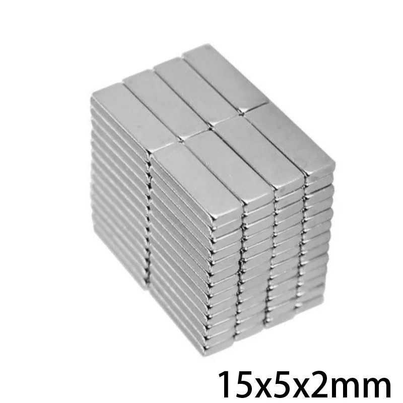 

10/20/50/100/200/300/500pcs 15x5x2 Block Super Strong Magnetic Magnets 15mm*5mm Permanent Neodymium Magnet 15x5x2mm N35 15*5*2