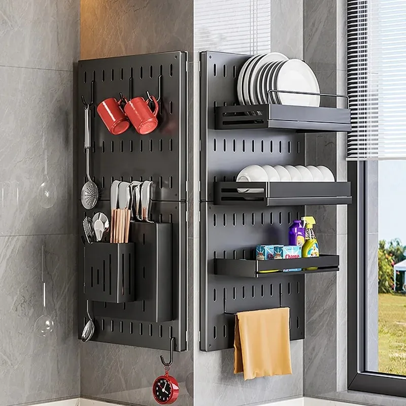 

4 Boards Kitchen Bathroom Supplies Products Utensils Accessories Organizer Storage Holders Dish Spice Dish Drainer Drying Rack