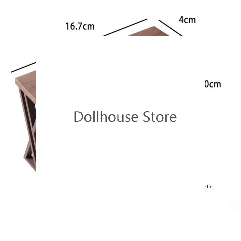 

1Pcs 1:12 Scale Dollhouse Black Walnut Bar Table Bar Counter Scene Model Furniture Playing House Miniature Table Accessories