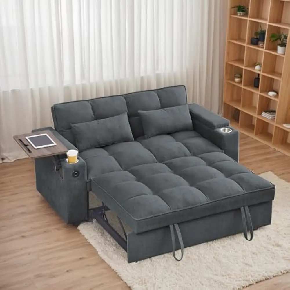 

Convertible Sofa Bed 3 in 1 Oversized Cloud Loveseat Sleeper Sofabed Pull Out Couch Bed, with Soft Armrest,73.2" Love Seat